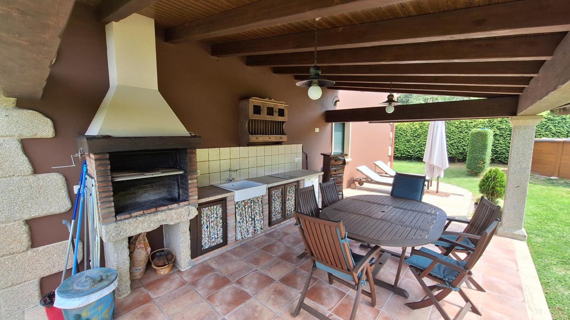 Chalet Rural 400 M Playa Piscina Barbacoa Chimenea Bueu Exterior photo